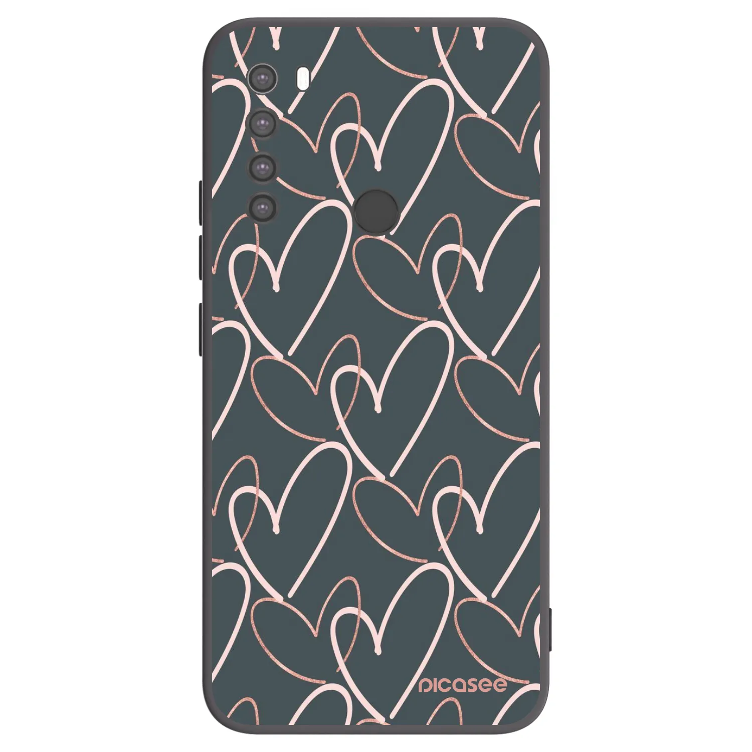 Picasee crna silikonska maskica za Xiaomi Redmi Note 8 - Lots of love