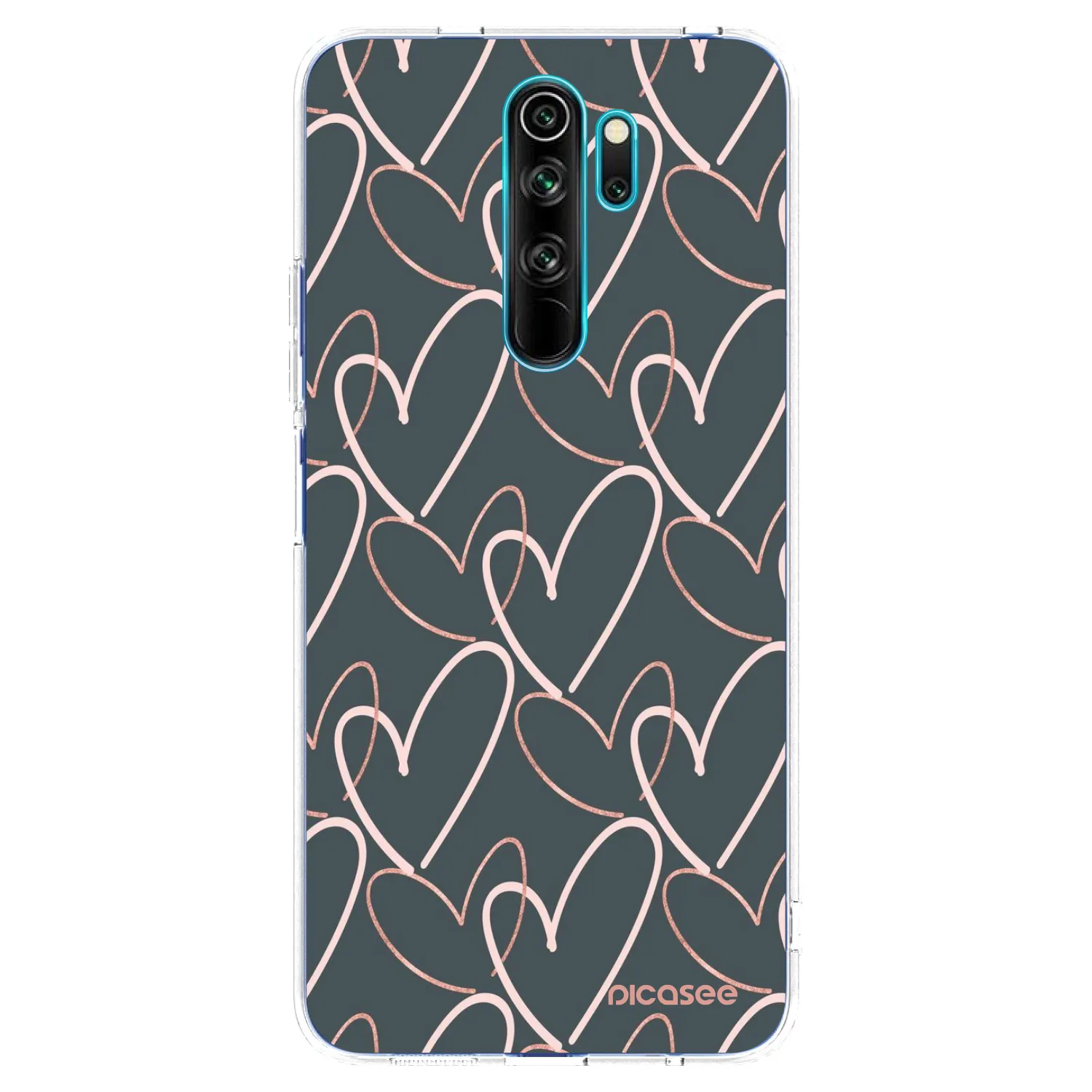 Picasee silikonska prozirna maskica za Xiaomi Redmi Note 8 Pro - Lots of love