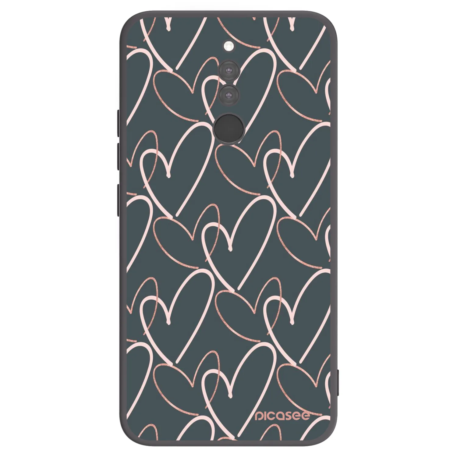 Picasee crna silikonska maskica za Xiaomi Redmi 8 - Lots of love