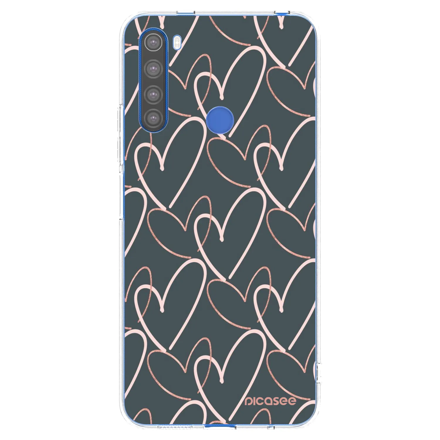 Picasee silikonska prozirna maskica za Xiaomi Redmi Note 8T - Lots of love