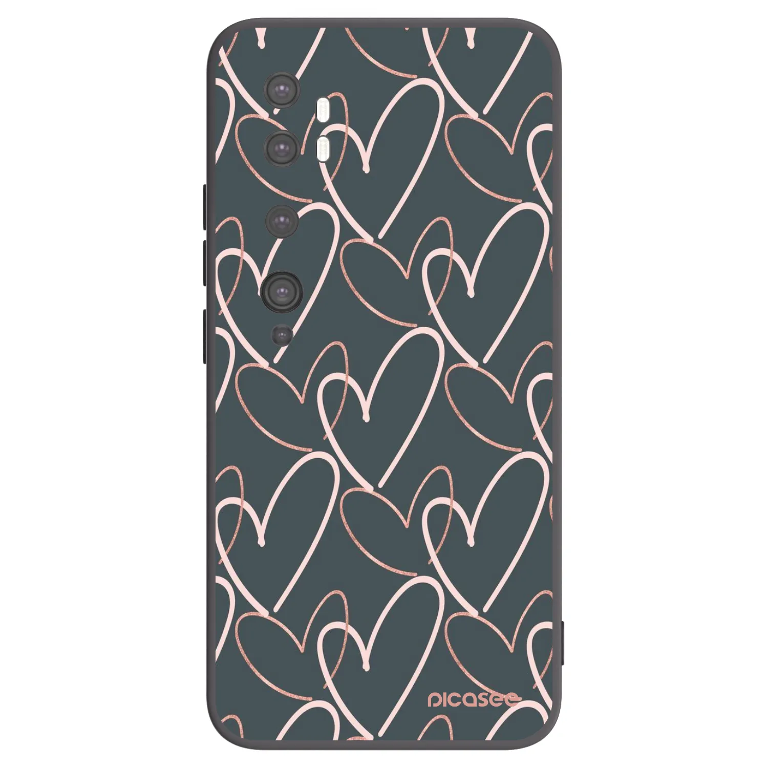 Picasee crna silikonska maskica za Xiaomi Mi Note 10 (Pro) - Lots of love