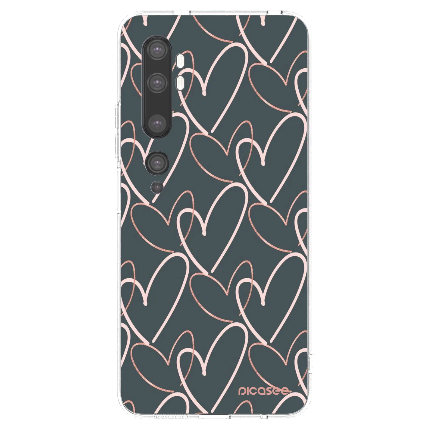 Picasee silikonska prozirna maskica za Xiaomi Mi Note 10 (Pro) - Lots of love