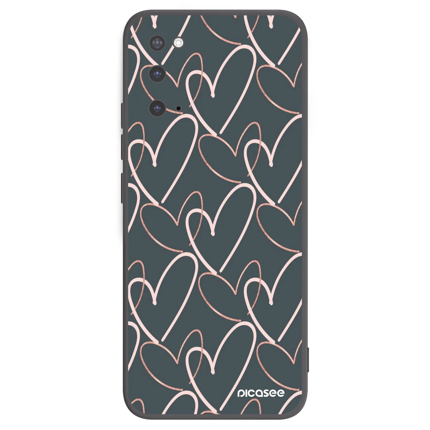 Picasee crna silikonska maskica za Samsung Galaxy S20 G980F - Lots of love