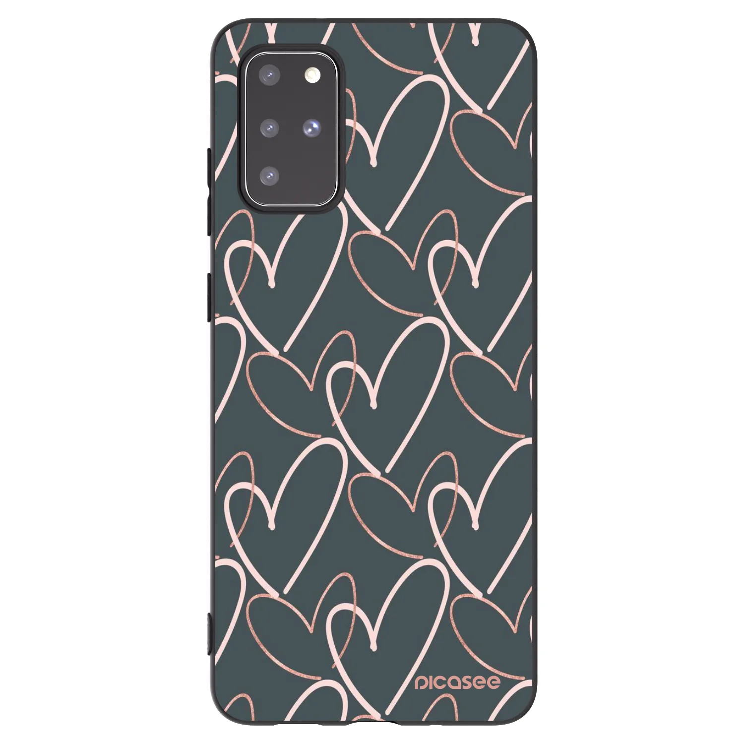 Picasee crna silikonska maskica za Samsung Galaxy S20+ G985F - Lots of love