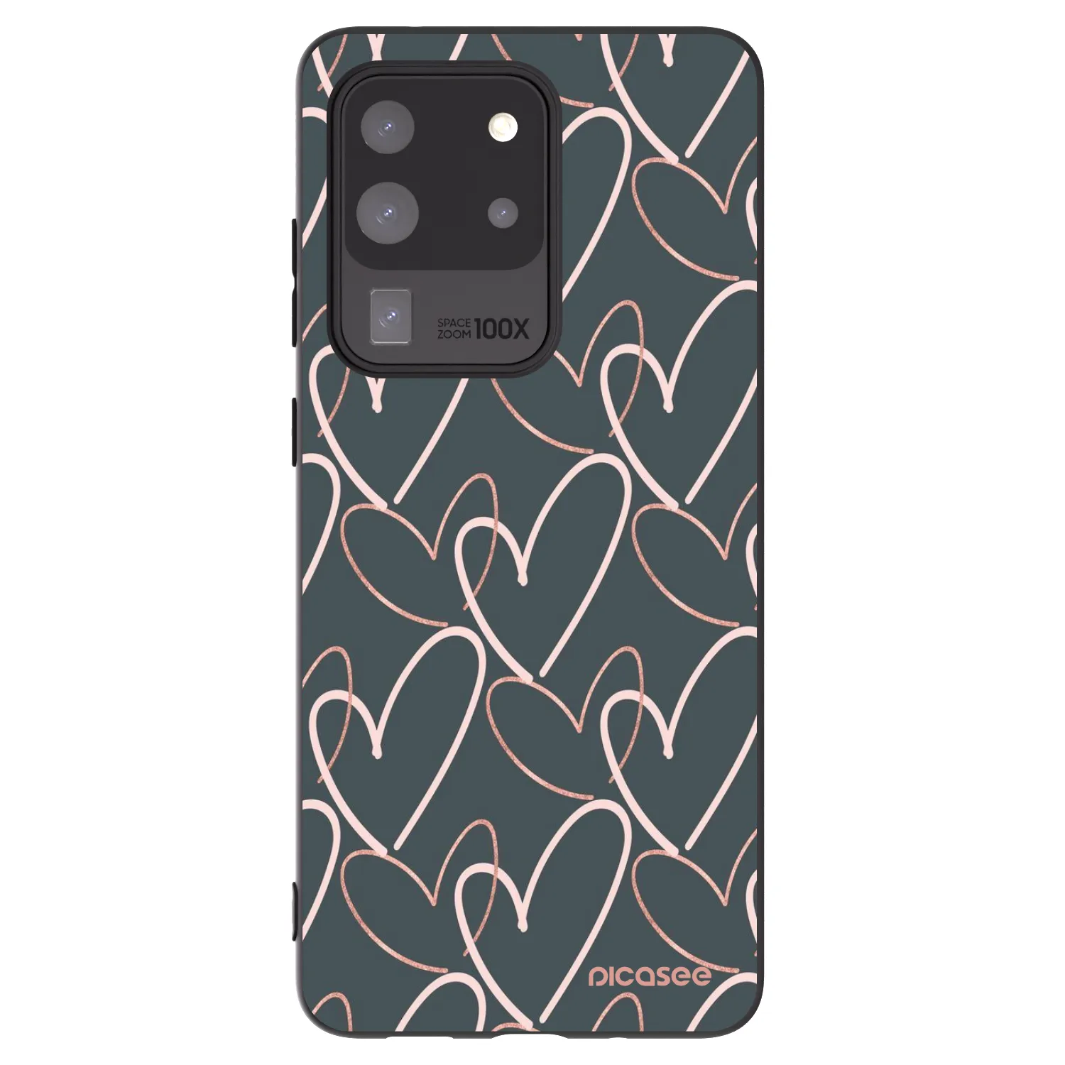 Picasee crna silikonska maskica za Samsung Galaxy S20 Ultra 5G G988F - Lots of love