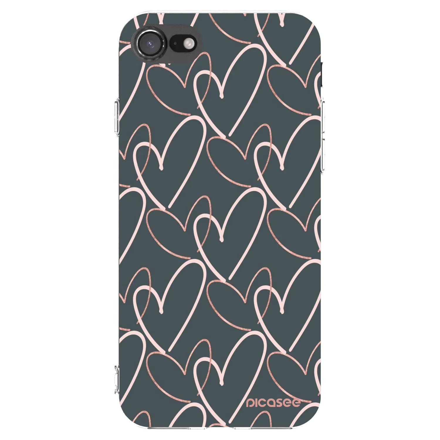 Picasee silikonska prozirna maskica za Apple iPhone SE 2020 - Lots of love