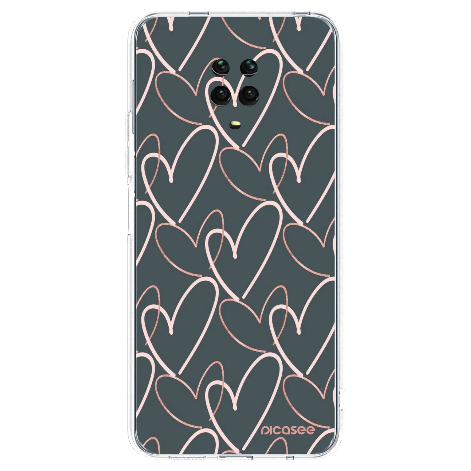 Picasee silikonska prozirna maskica za Xiaomi Redmi Note 9 Pro - Lots of love