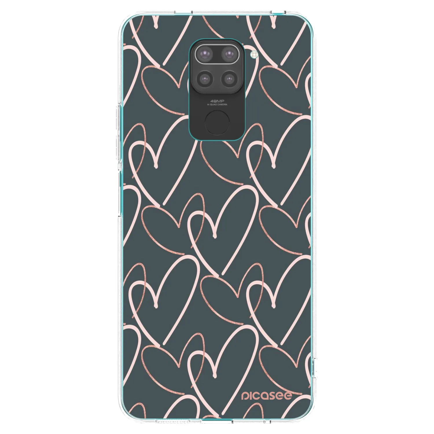 Picasee crna silikonska maskica za Xiaomi Redmi Note 9 - Lots of love