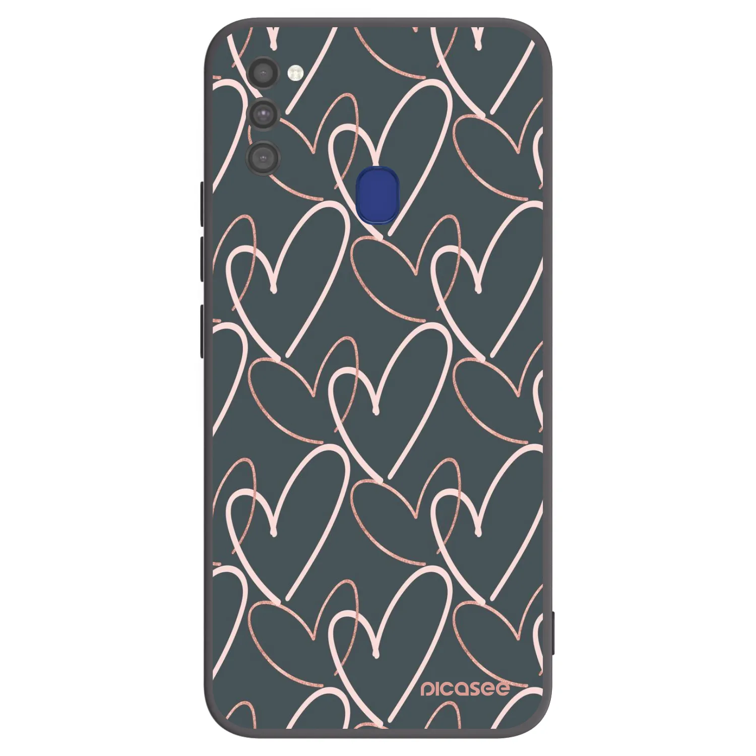 Picasee crna silikonska maskica za Samsung Galaxy M21 M215F - Lots of love