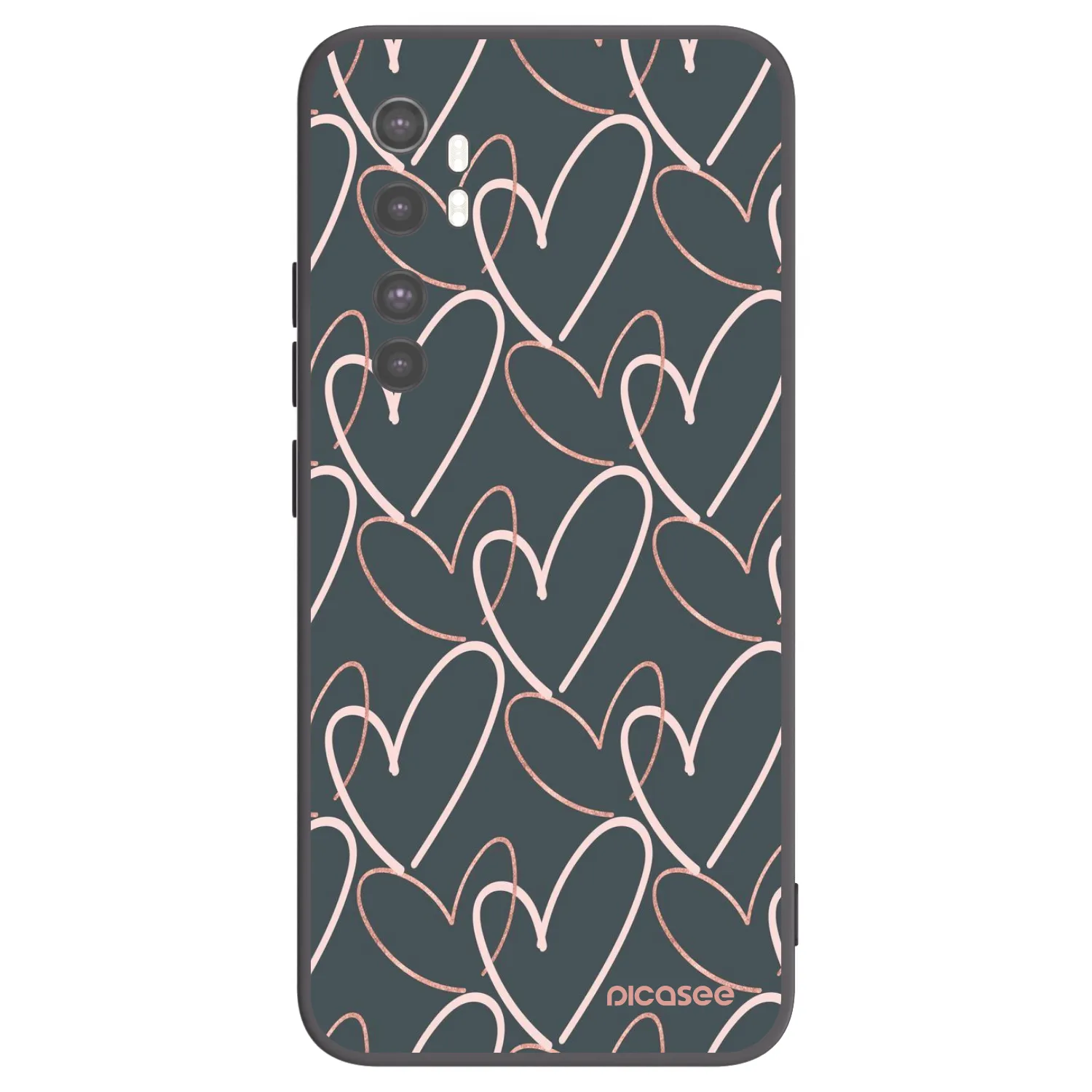Picasee crna silikonska maskica za Xiaomi Mi Note 10 Lite - Lots of love