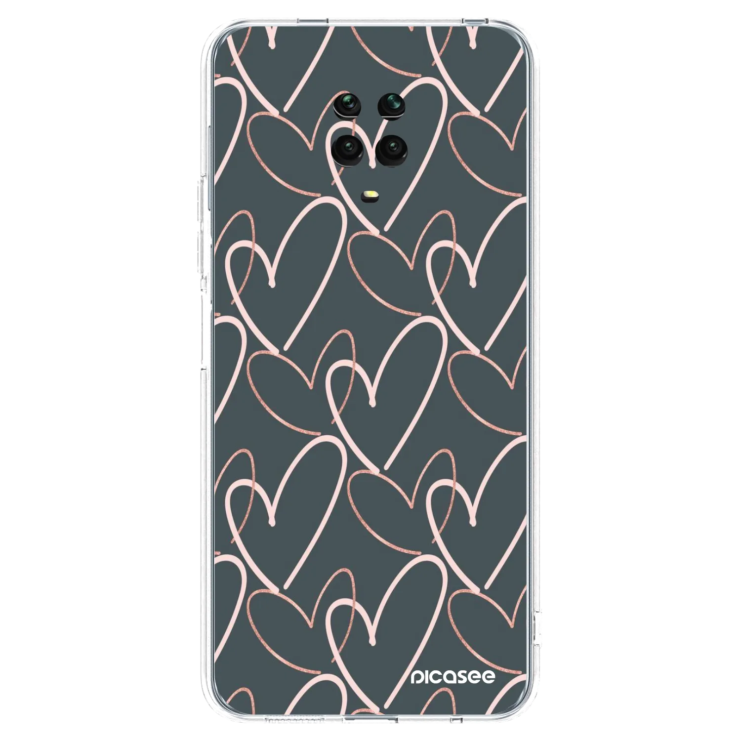 Picasee silikonska prozirna maskica za Xiaomi Redmi Note 9S - Lots of love