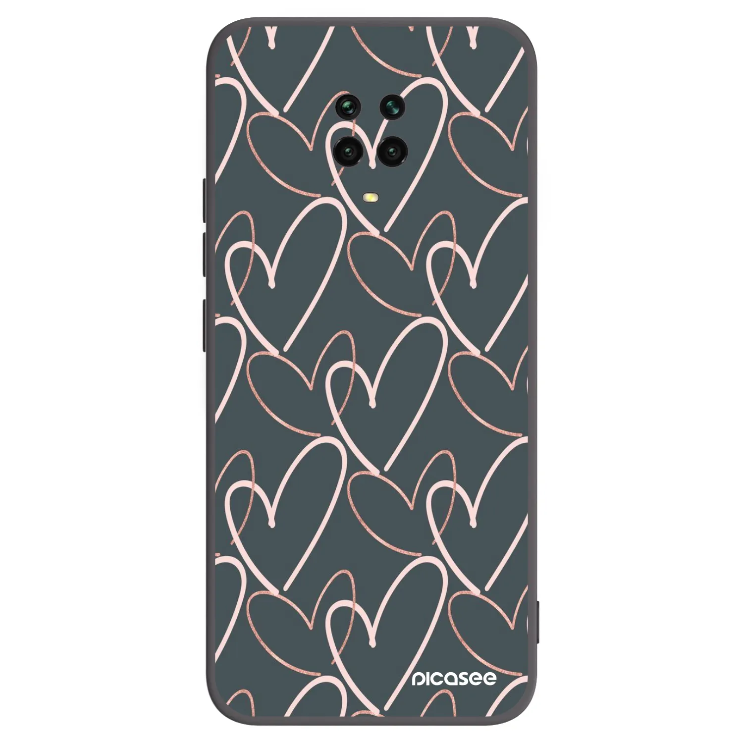Picasee crna silikonska maskica za Xiaomi Redmi Note 9S - Lots of love