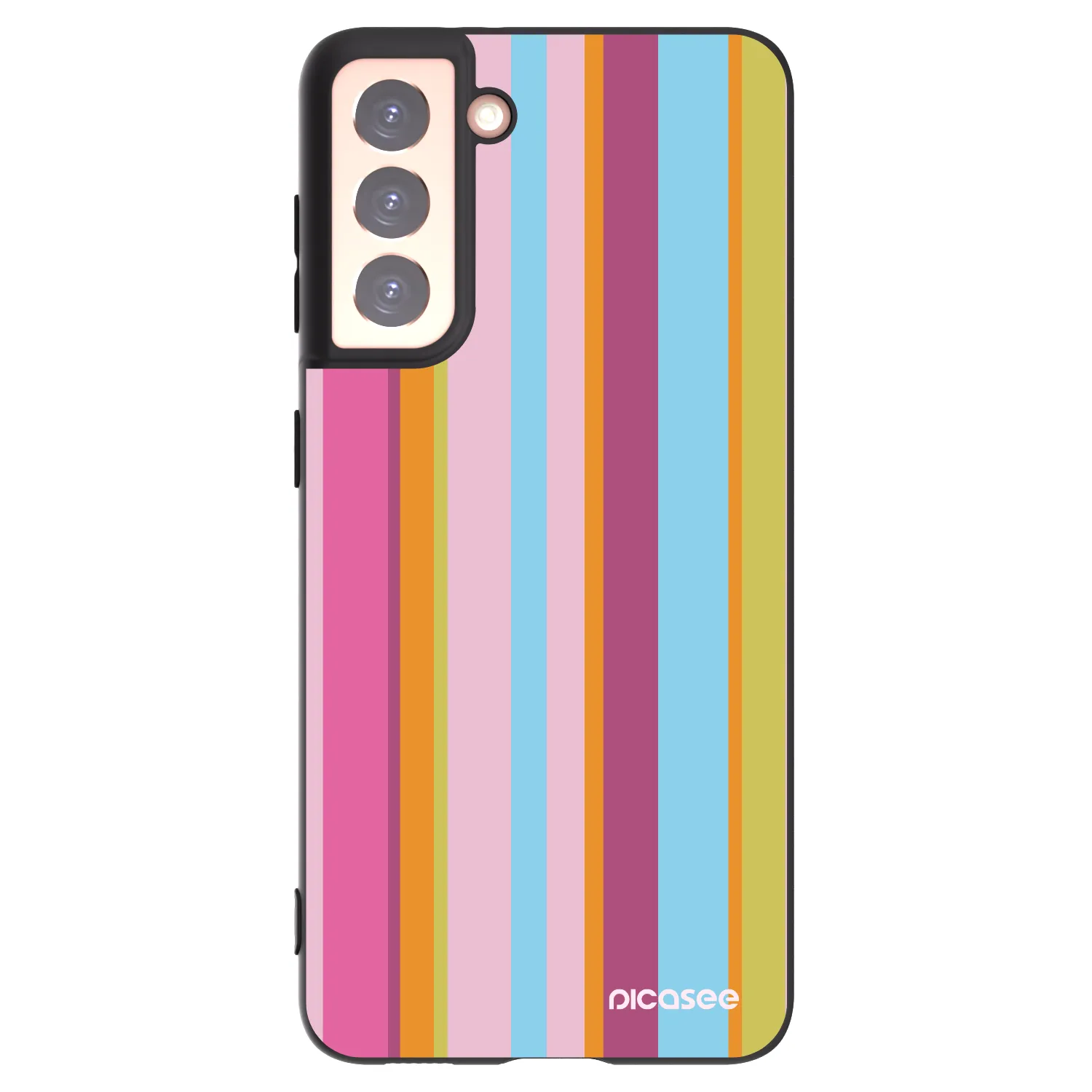 Picasee crna silikonska maskica za Samsung Galaxy S21 5G G991B - Golden hour