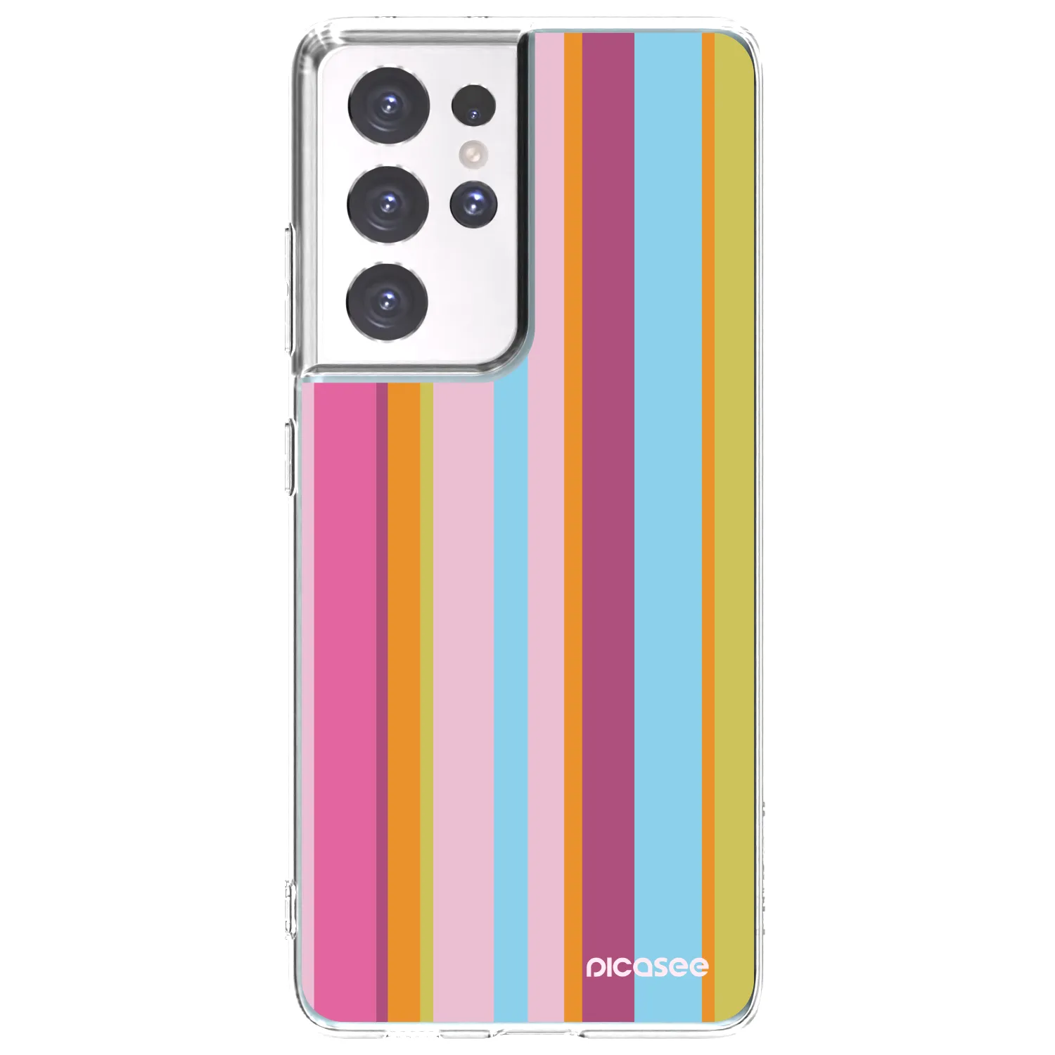 Picasee silikonska prozirna maskica za Samsung Galaxy S21 Ultra 5G G998B - Golden hour
