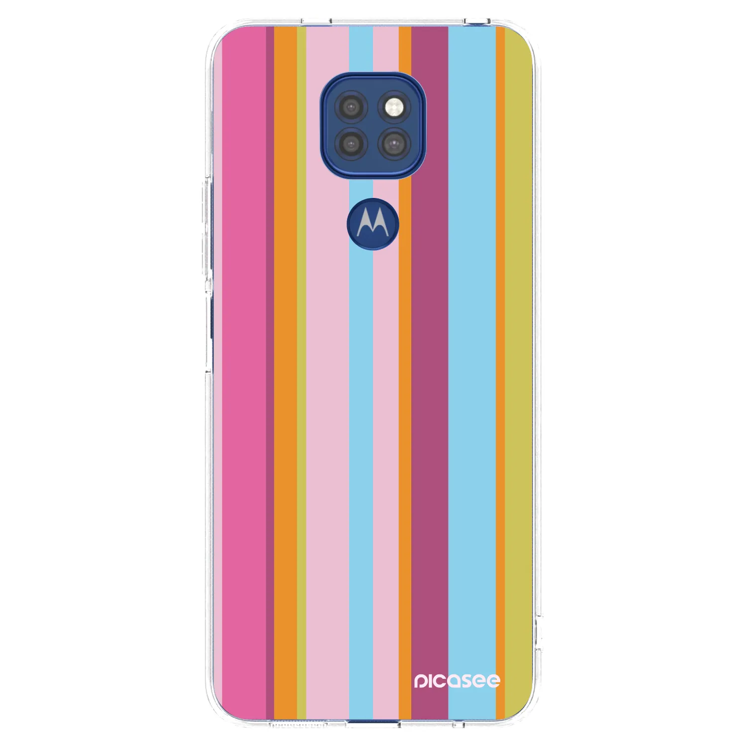 Picasee silikonska prozirna maskica za Motorola Moto G9 Play - Golden hour