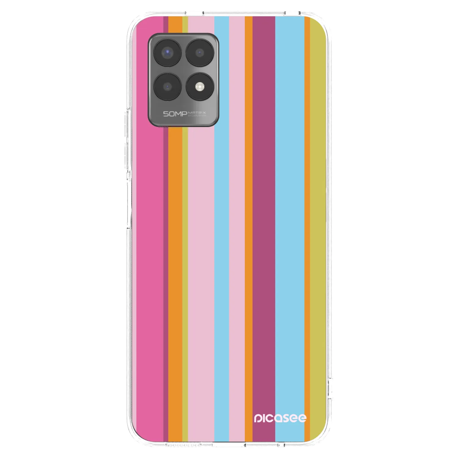 Picasee silikonska prozirna maskica za Realme 8i - Golden hour