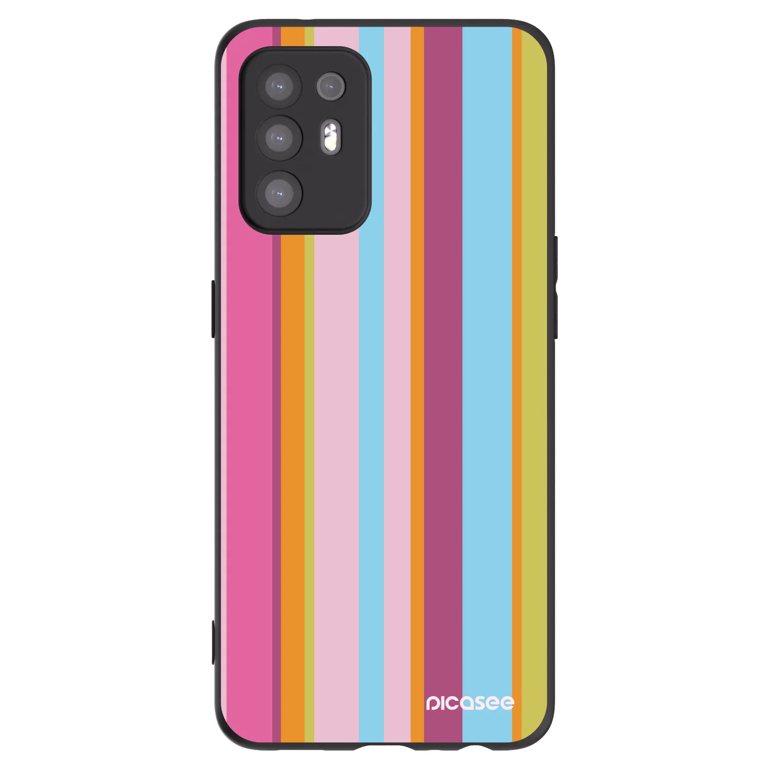 Picasee crna silikonska maskica za OPPO A94 5G - Golden hour