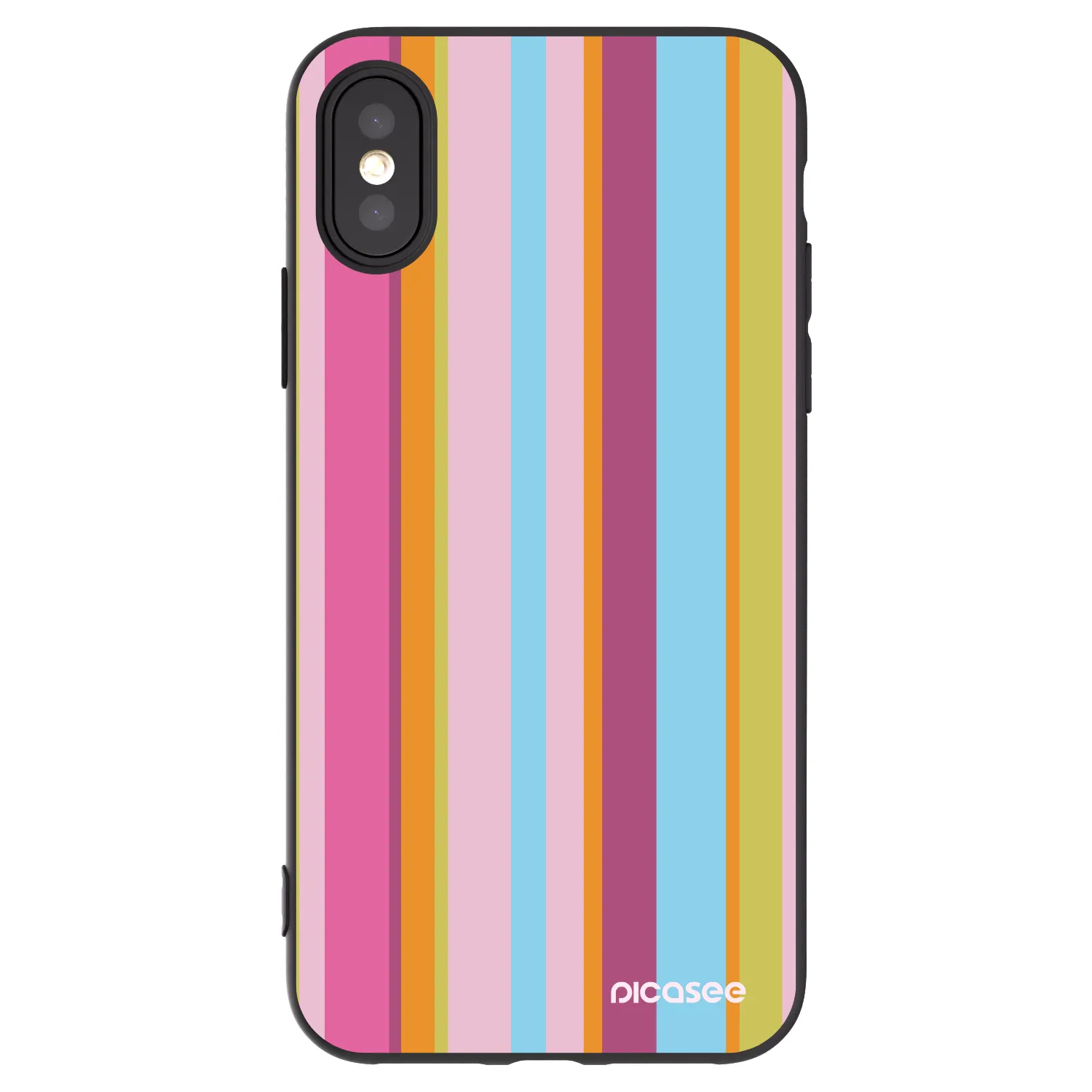 Picasee crna silikonska maskica za Apple iPhone X/XS - Golden hour