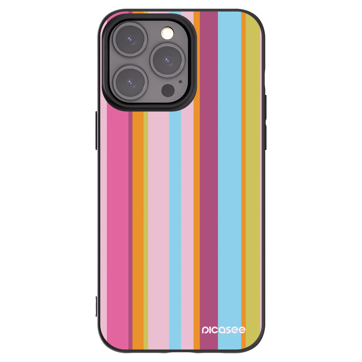 Picasee crna silikonska maskica za Apple iPhone 15 Pro Max - Golden hour