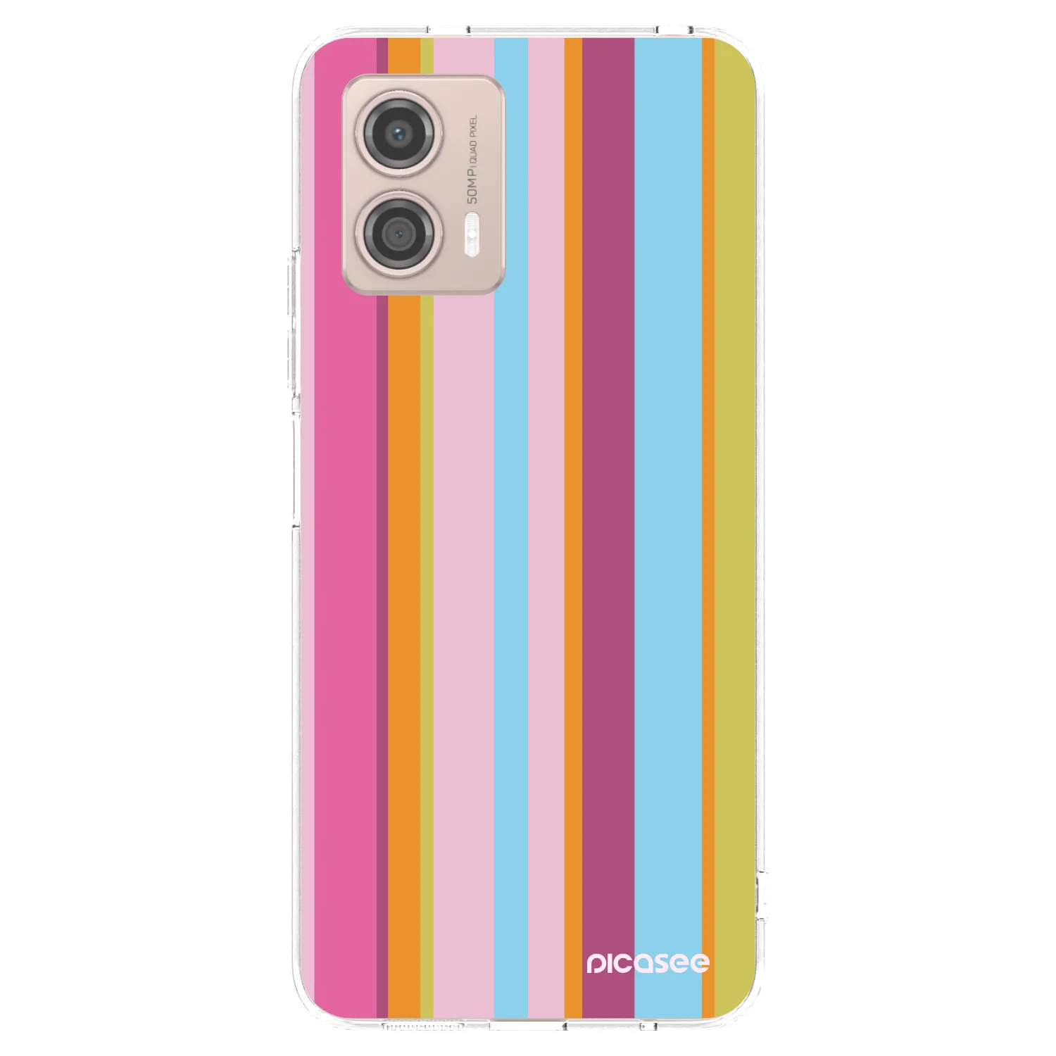 Picasee silikonska prozirna maskica za Motorola Moto G53 5G - Golden hour