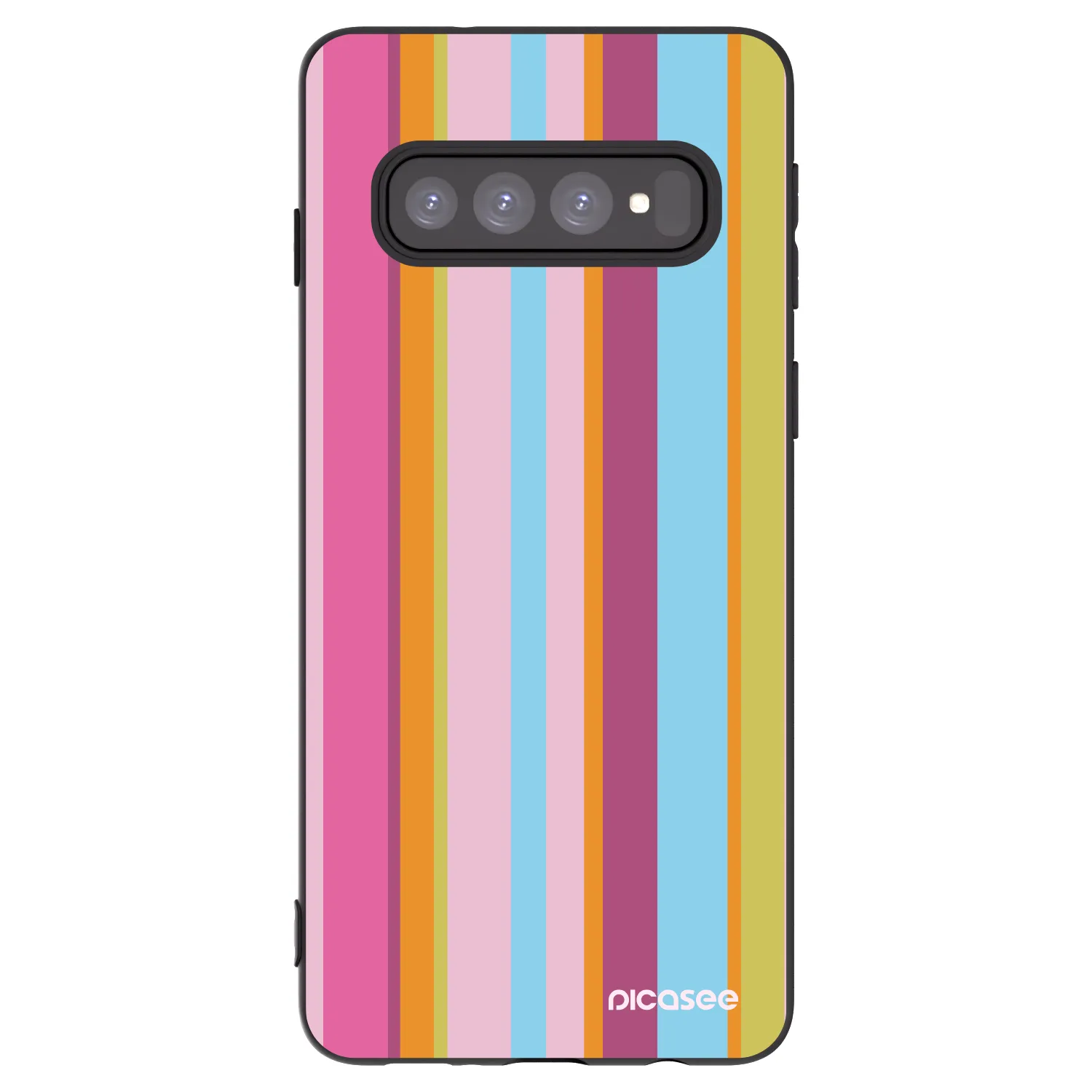 Picasee crna silikonska maskica za Samsung Galaxy S10 G973 - Golden hour