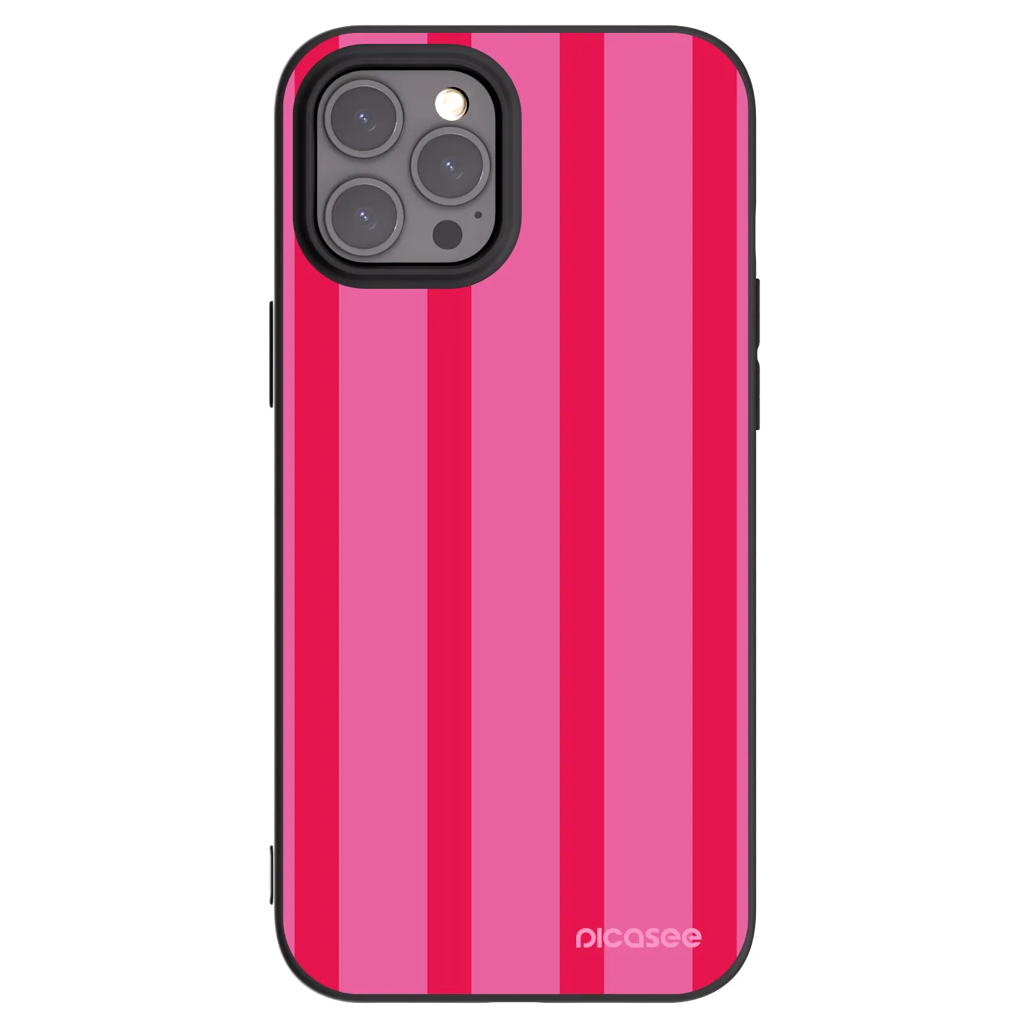 Picasee crna silikonska maskica za Apple iPhone 12 Pro Max - Hot tropic