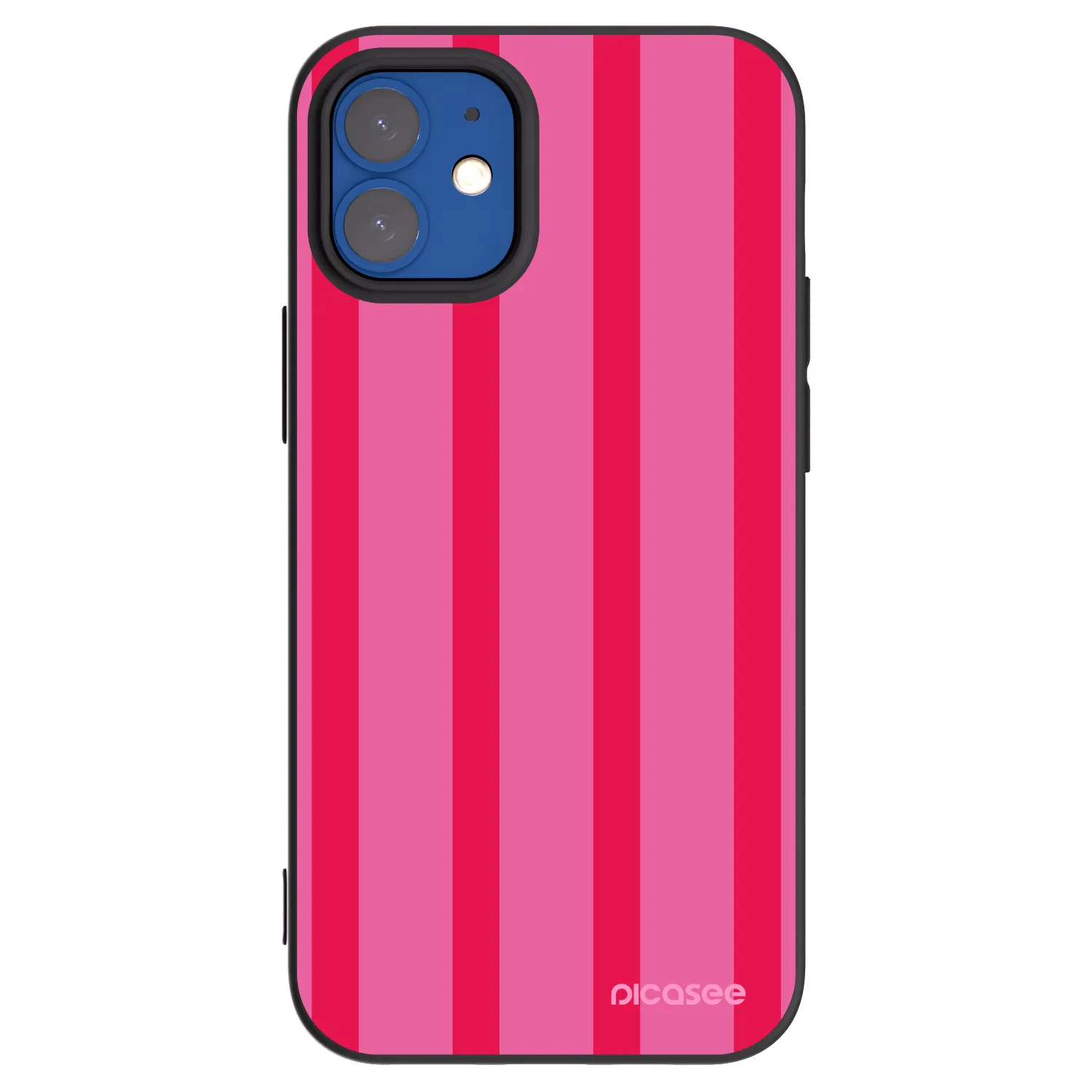 Picasee crna silikonska maskica za Apple iPhone 12 mini - Hot tropic