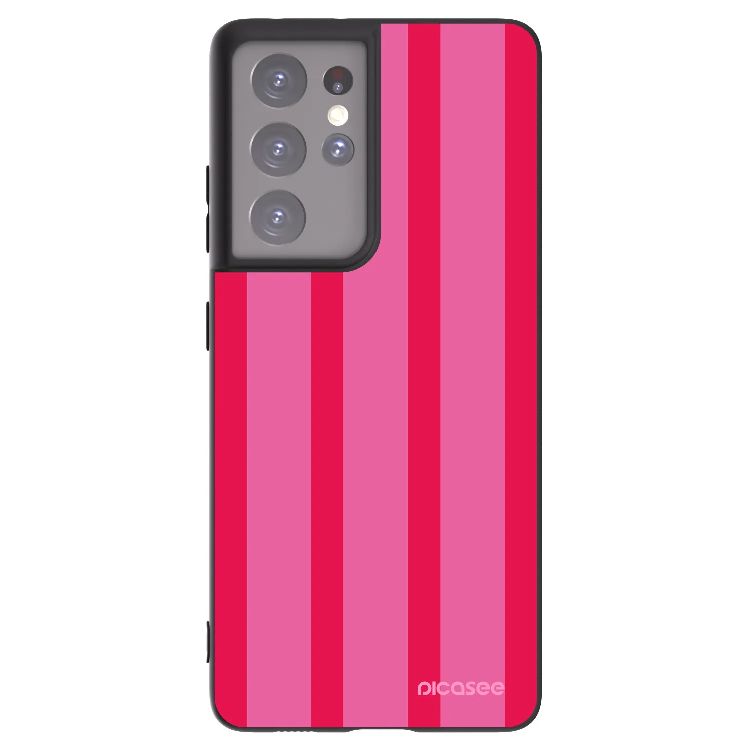 Picasee crna silikonska maskica za Samsung Galaxy S21 Ultra 5G G998B - Hot tropic