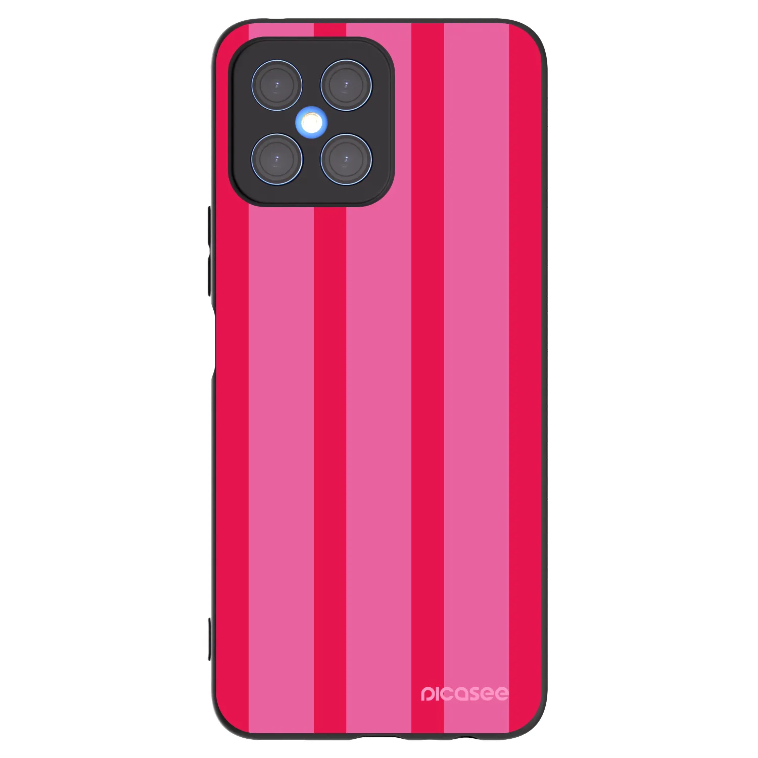 Picasee crna silikonska maskica za Honor X8 4G - Hot tropic