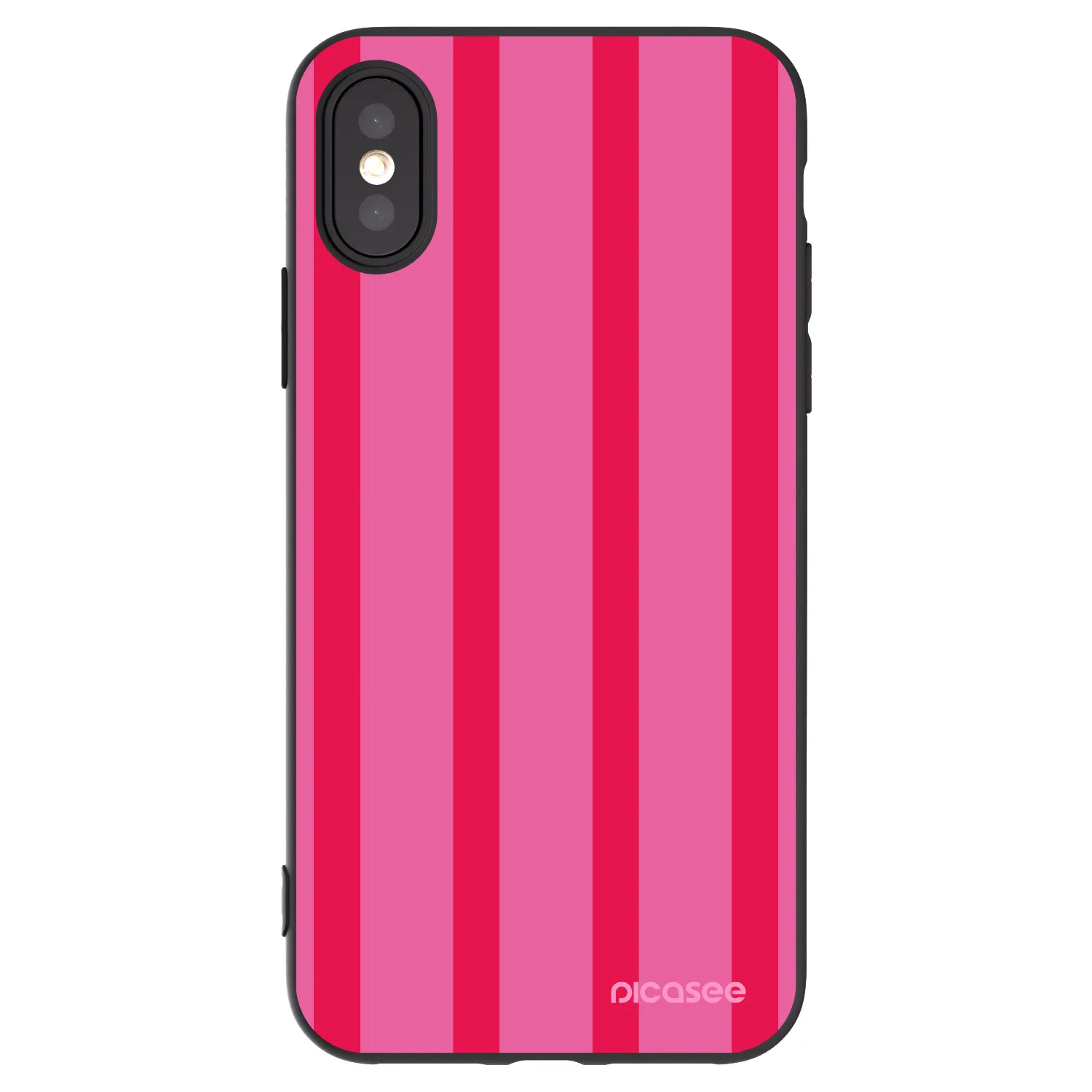 Picasee crna silikonska maskica za Apple iPhone X/XS - Hot tropic