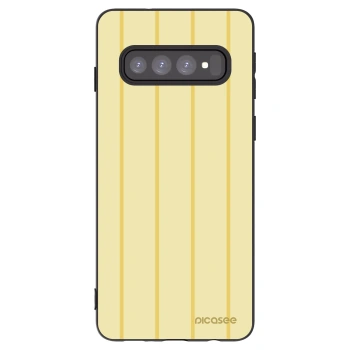 Picasee crna silikonska maskica za Samsung Galaxy S10 G973 - Liquid sunshine