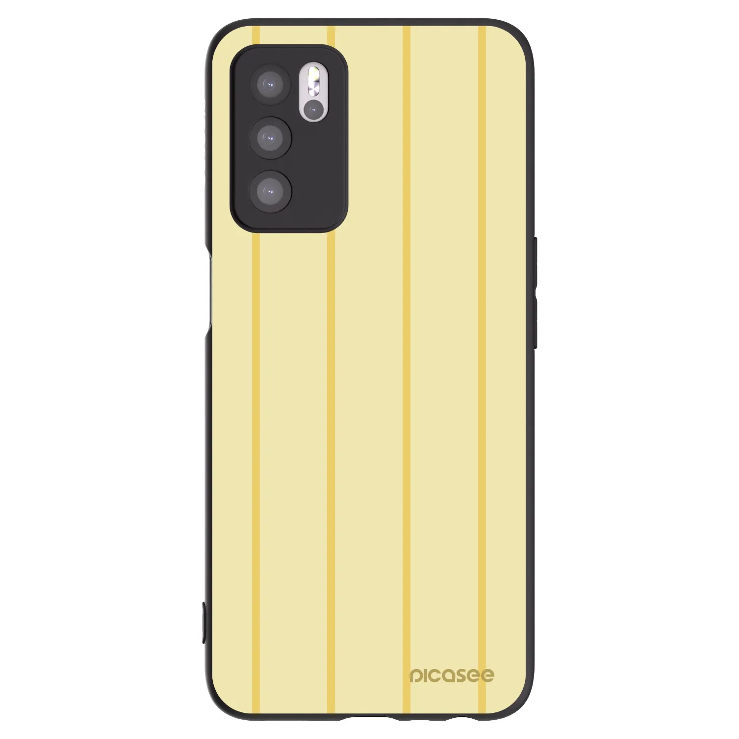 Picasee crna silikonska maskica za OPPO A16s - Liquid sunshine