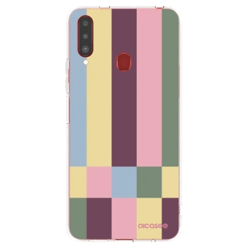 Picasee silikonska prozirna maskica za Samsung Galaxy A20s - Lobby tiles