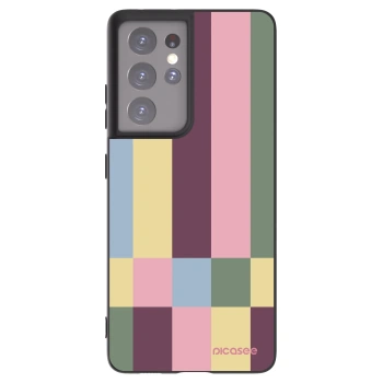 Picasee crna silikonska maskica za Samsung Galaxy S21 Ultra 5G G998B - Lobby tiles