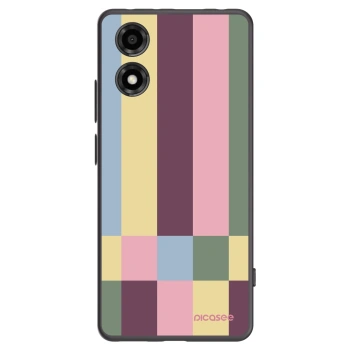 Picasee crna silikonska maskica za Motorola Moto E14 - Lobby tiles