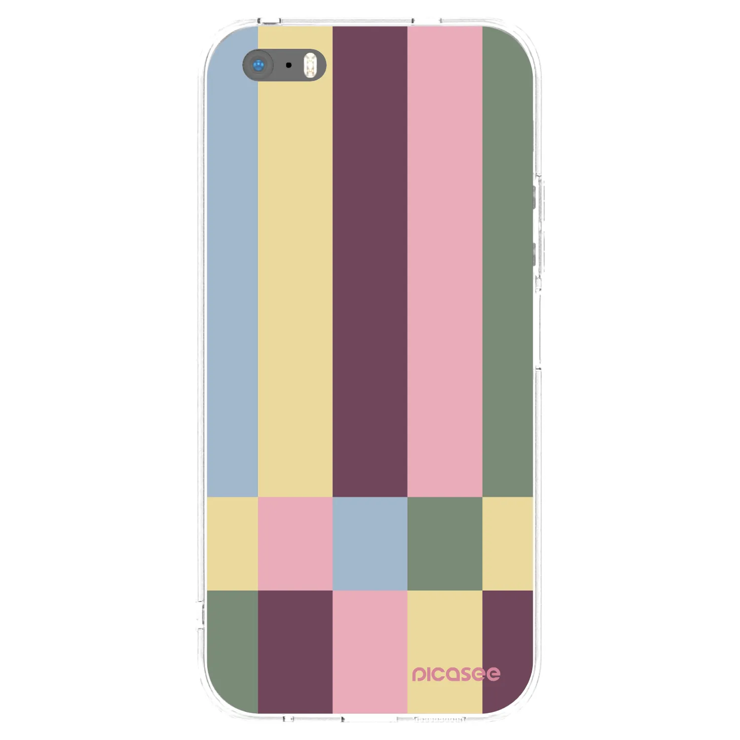 Picasee silikonska prozirna maskica za Apple iPhone 5/5S/SE - Lobby tiles