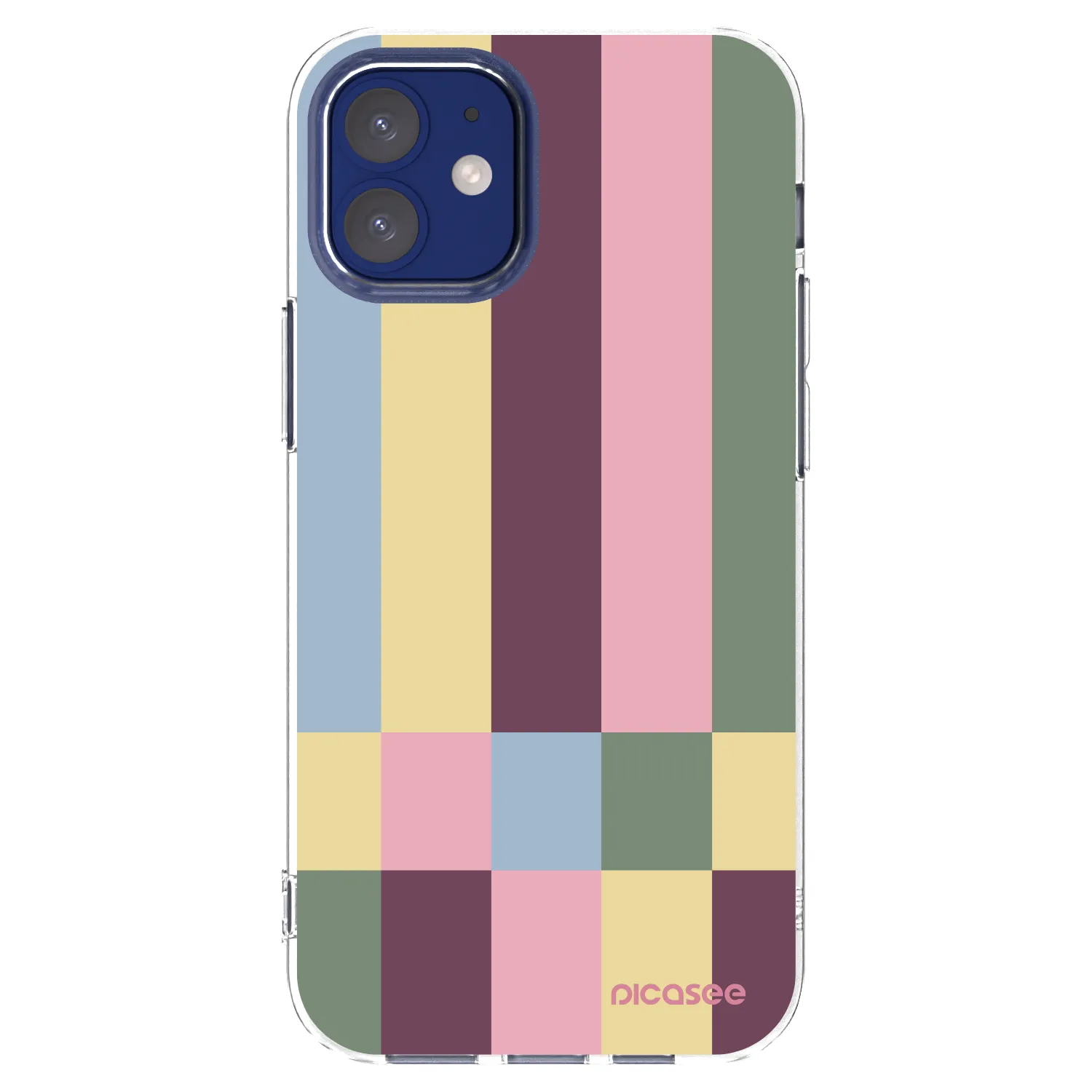 Picasee silikonska prozirna maskica za Apple iPhone 12 mini - Lobby tiles