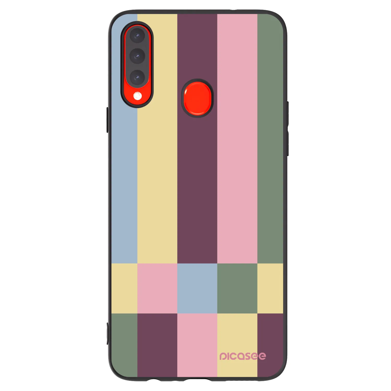 Picasee crna silikonska maskica za Samsung Galaxy A20s - Lobby tiles