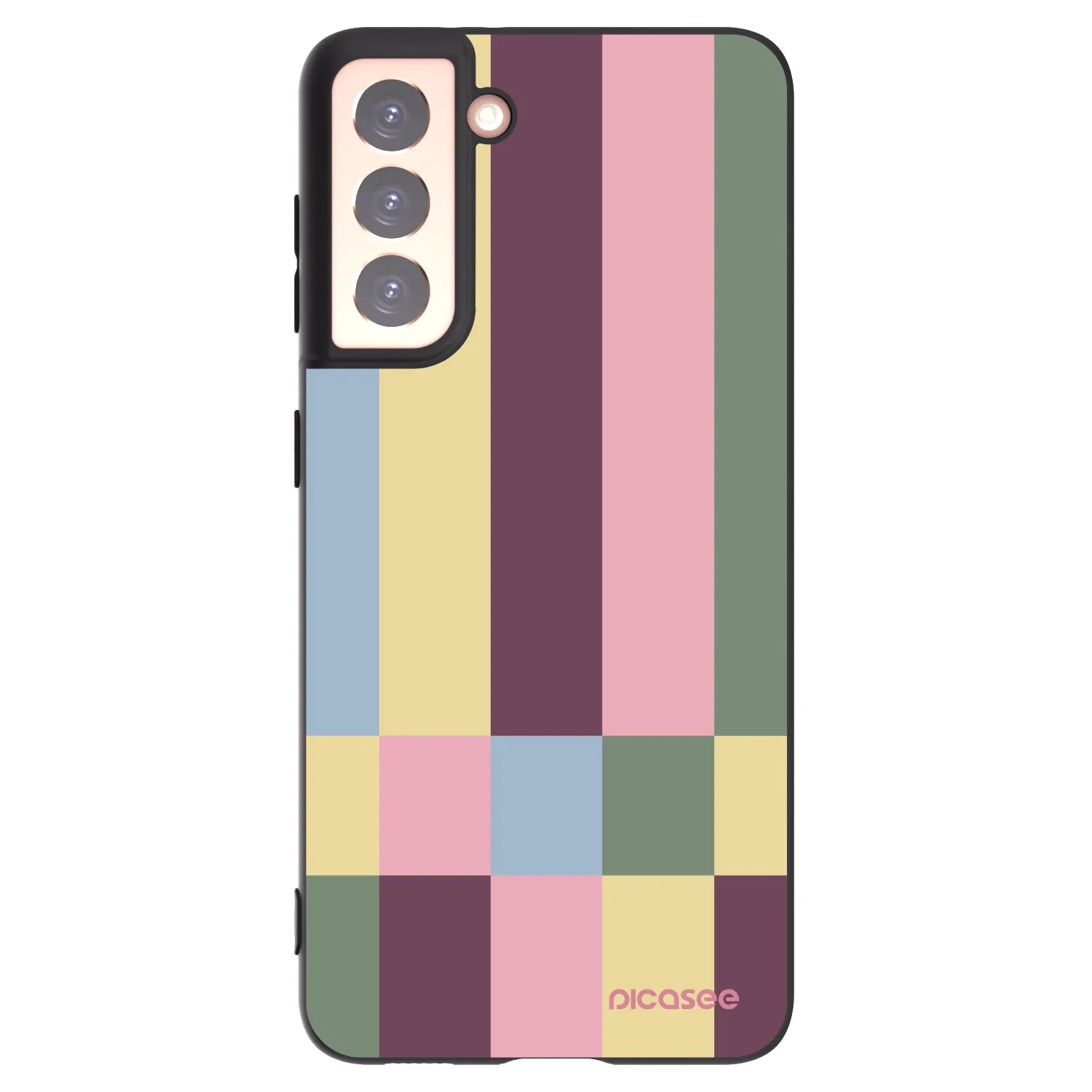 Picasee crna silikonska maskica za Samsung Galaxy S21 5G G991B - Lobby tiles