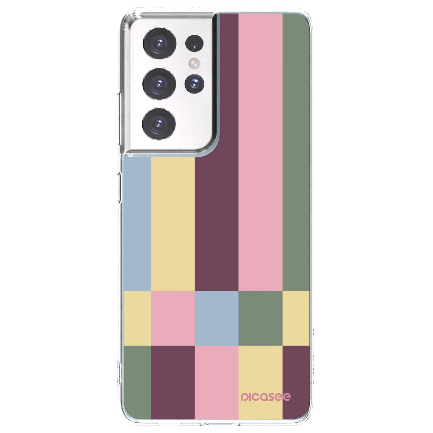 Picasee silikonska prozirna maskica za Samsung Galaxy S21 Ultra 5G G998B - Lobby tiles