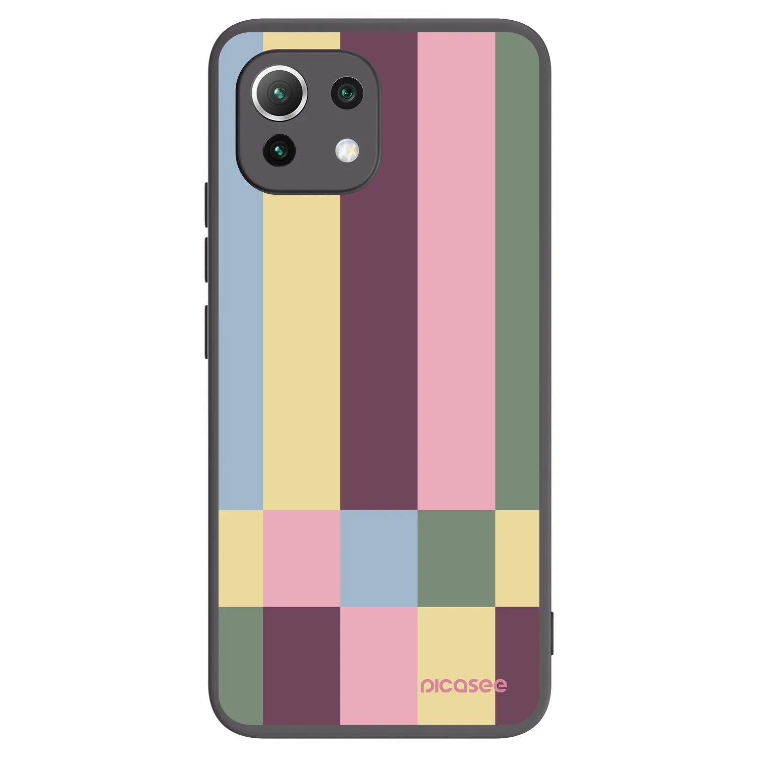 Picasee crna silikonska maskica za Xiaomi Mi 11 Lite - Lobby tiles