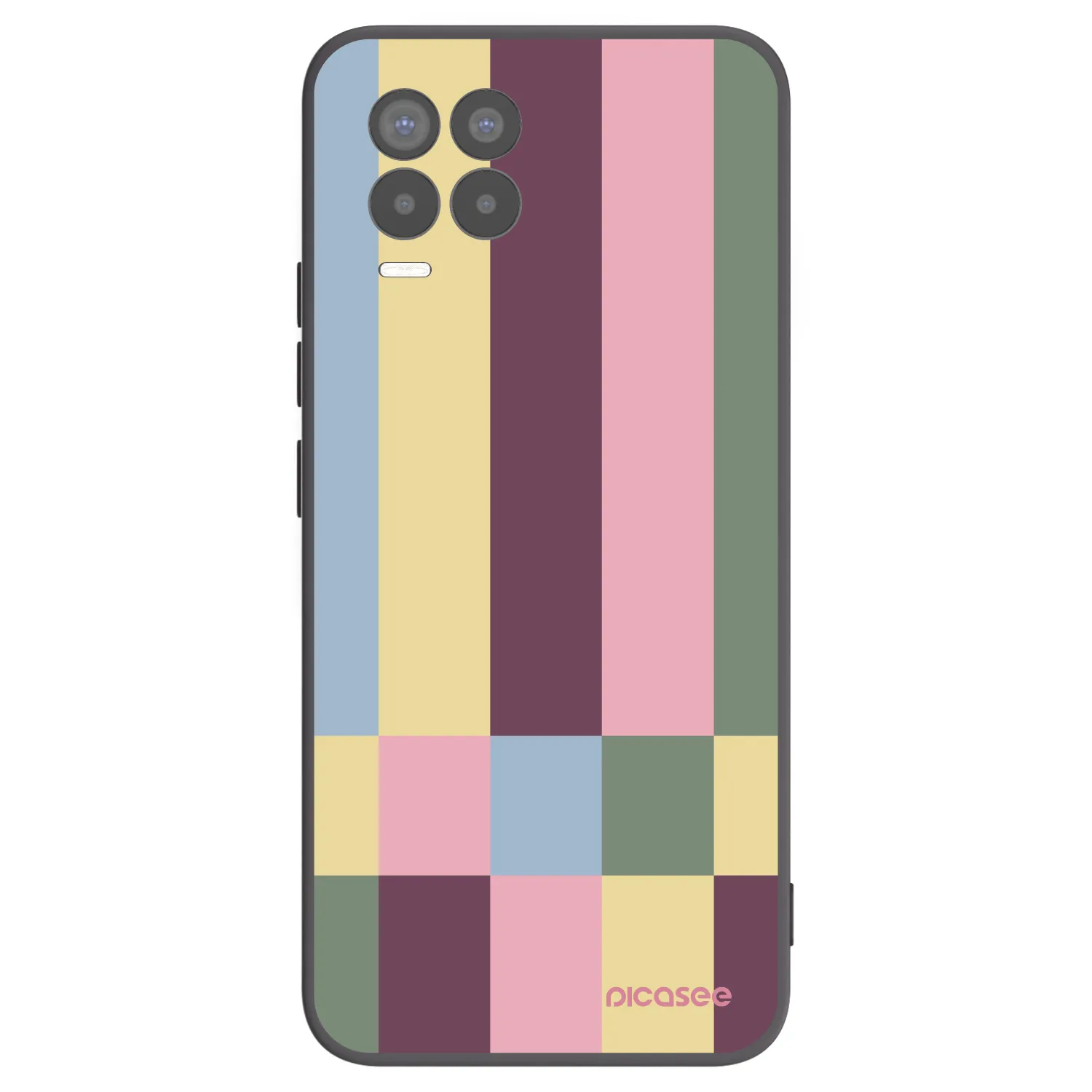 Picasee crna silikonska maskica za Realme 8 4G - Lobby tiles