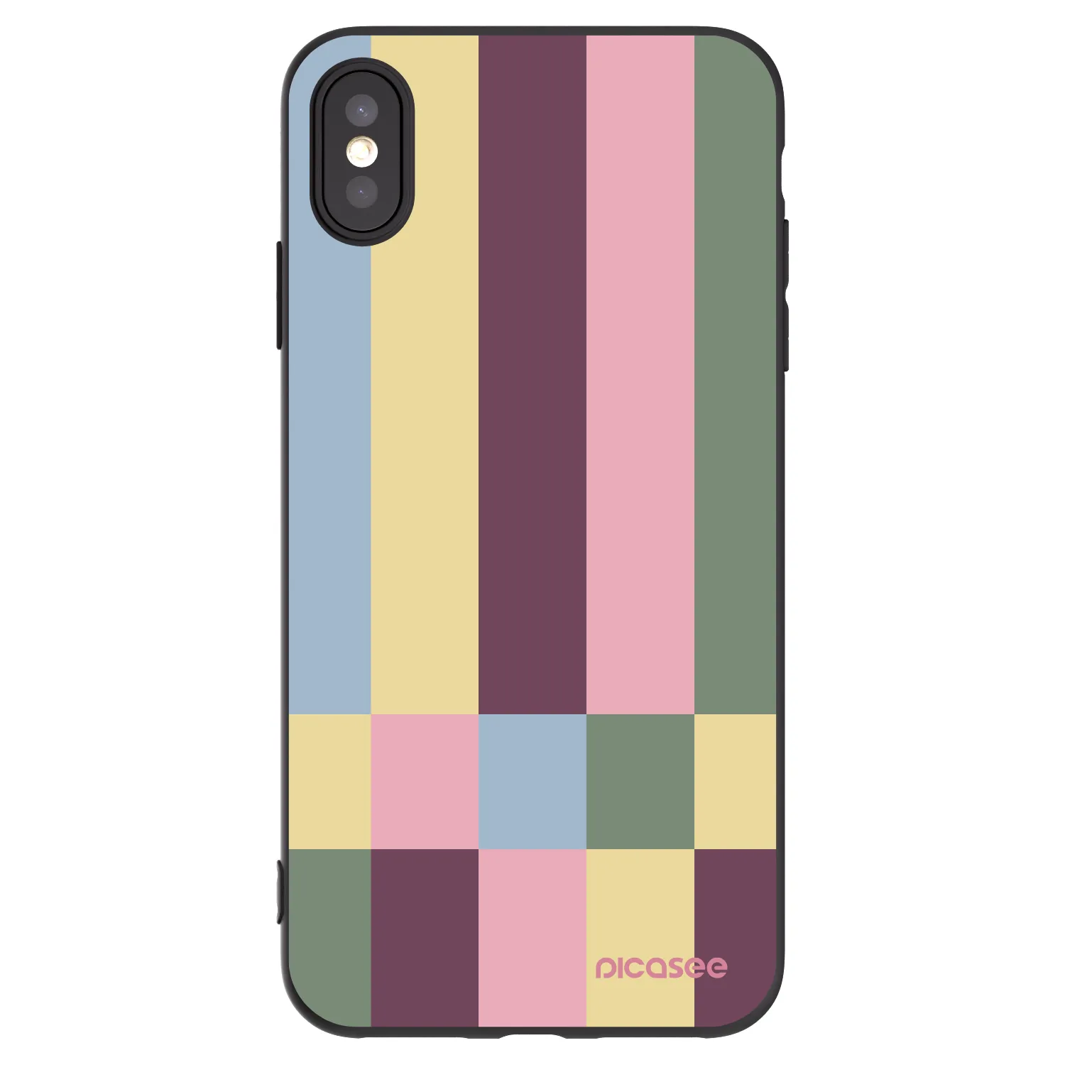 Picasee crna silikonska maskica za Apple iPhone XS Max - Lobby tiles