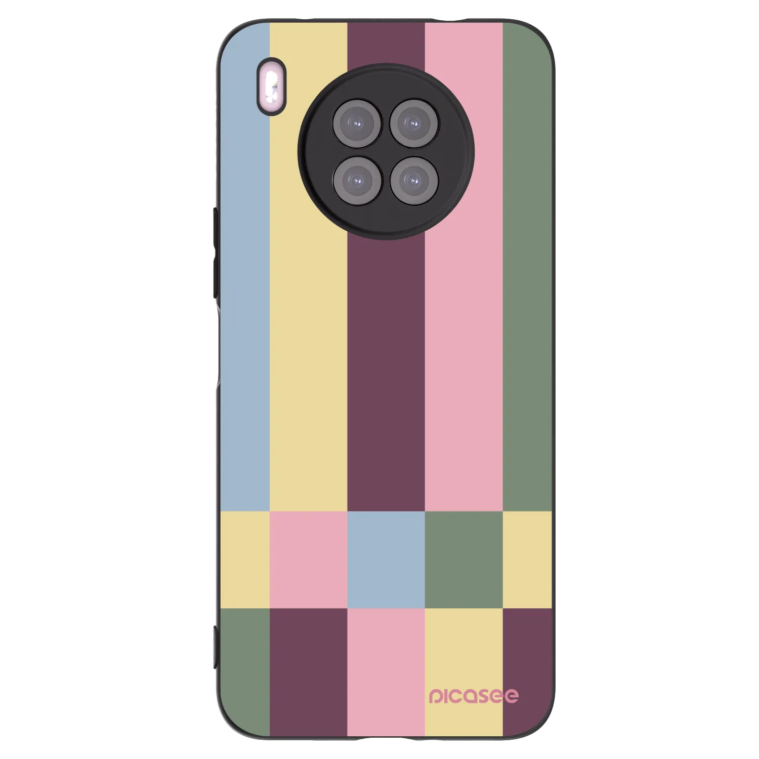 Picasee crna silikonska maskica za Huawei Nova 8i - Lobby tiles