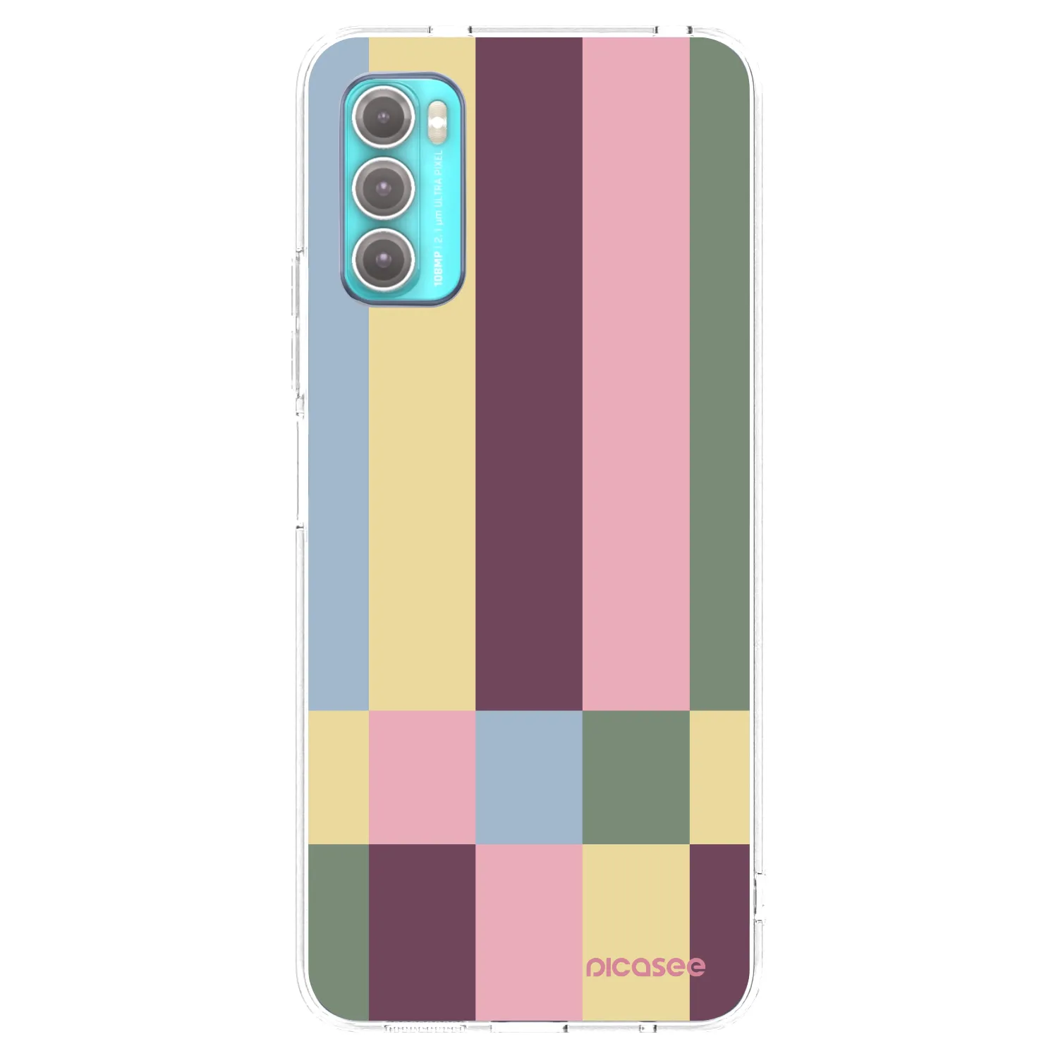Picasee silikonska prozirna maskica za Motorola Moto G60 - Lobby tiles