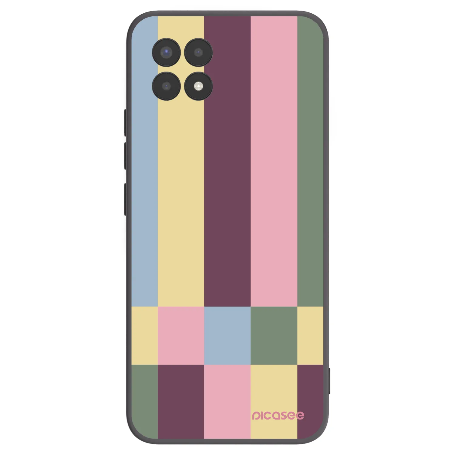 Picasee crna silikonska maskica za Realme 8i - Lobby tiles
