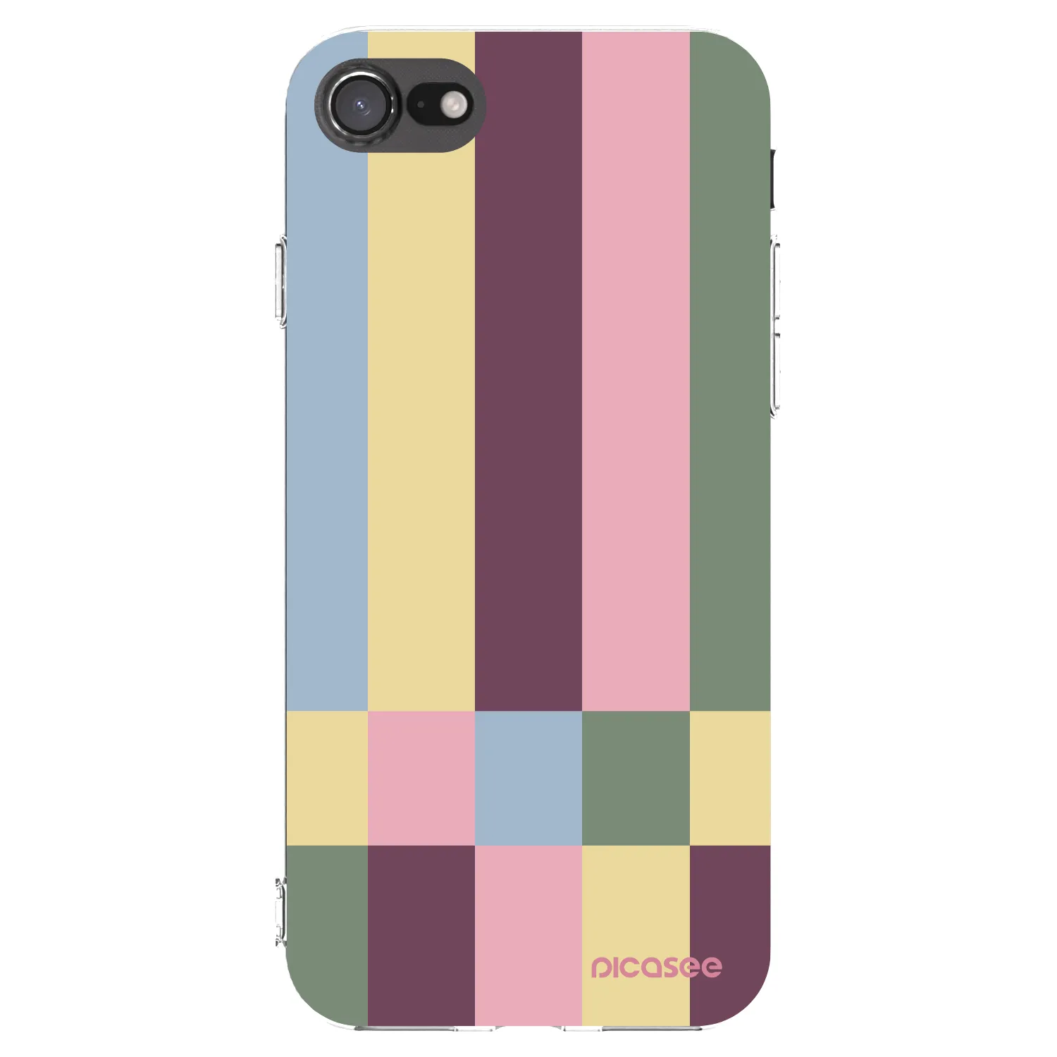 Picasee silikonska prozirna maskica za Apple iPhone SE 2022 - Lobby tiles