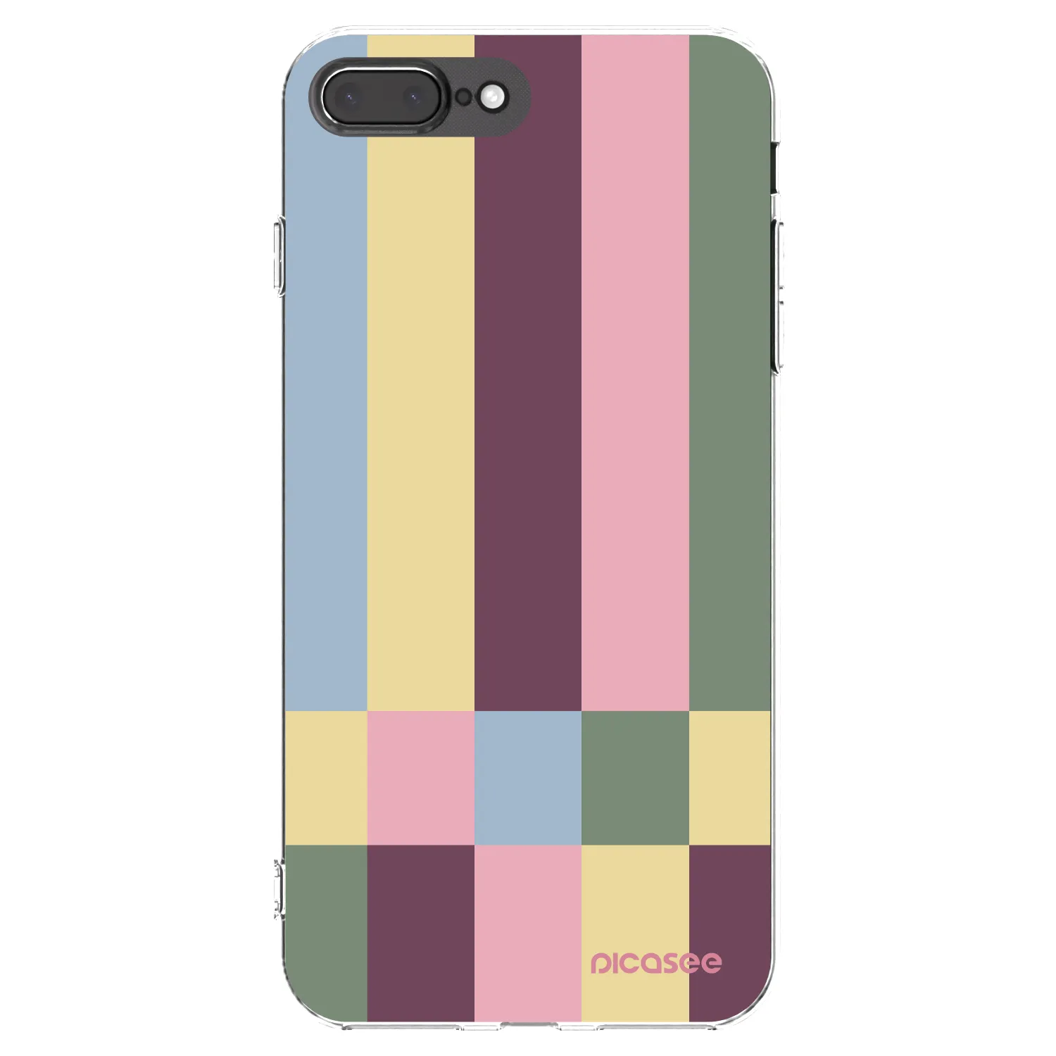 Picasee silikonska prozirna maskica za Apple iPhone 8 Plus - Lobby tiles