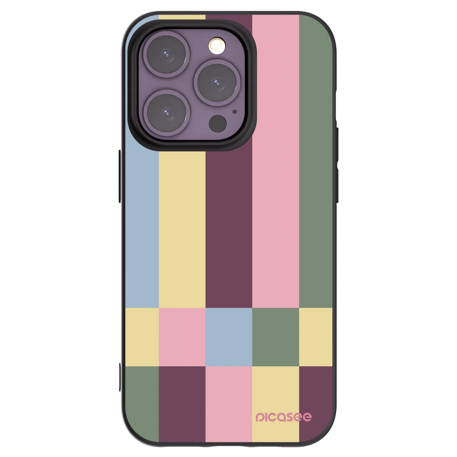 Picasee crna silikonska maskica za Apple iPhone 14 Pro - Lobby tiles