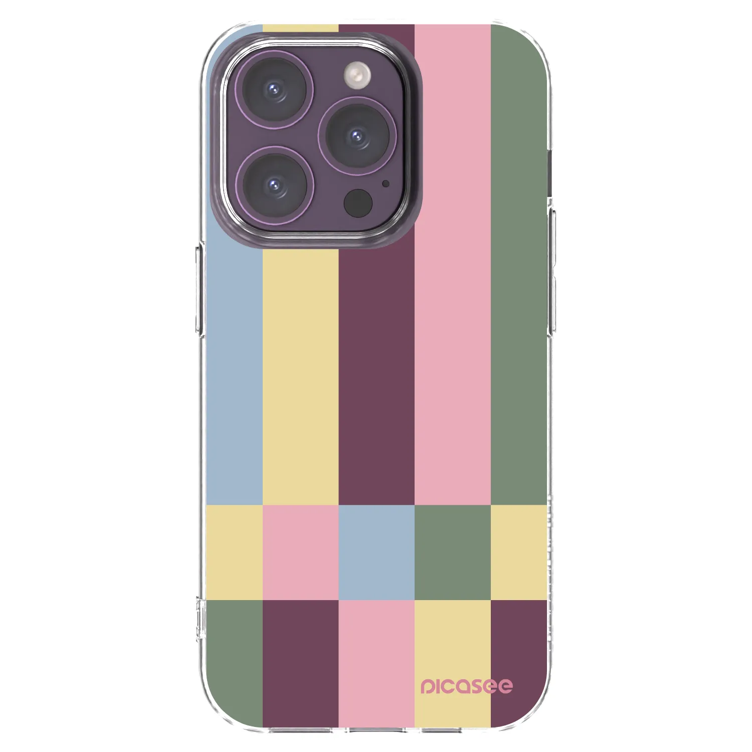 Picasee silikonska prozirna maskica za Apple iPhone 14 Pro - Lobby tiles